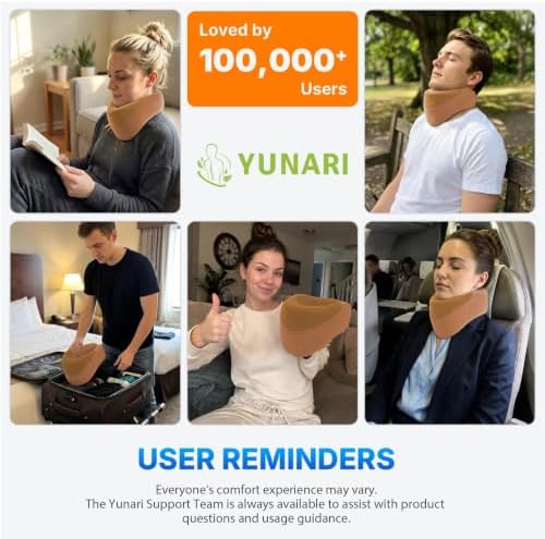 Yunari Cordless Neck Brace for Cervical Spine, Neck Posture Corrector with Intelligent Adjust and Hot Compress Function, Neck Support Brace for Men and Women