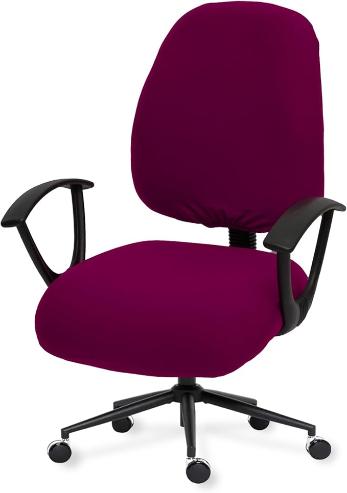 DIVA EN CAMINO DEC Stretchable Desk Office Chair Seat Covers - Universal Stretch Computer Chair Slipcover - Washable Rotating Backrest Coverings & Cushion Protectors for Dogs, Cats, Pets、