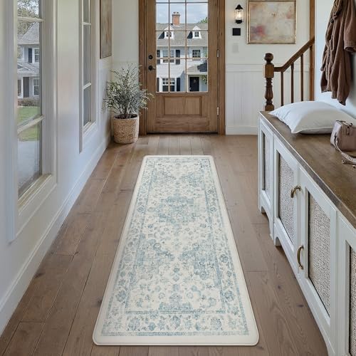 Anti Fatigue Blue Neutral Non-Slip Kitchen Mat 2 Piece