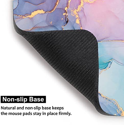 Audimi Small Mouse Pad 6 x 8 Inch, Mini Mouse Pad Thick for Laptop Wireless Mouse Home Office Travel, Portable & Washable (Colorful Marble)