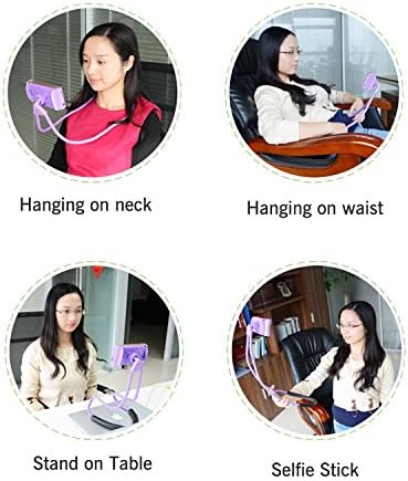 011 Neck Cell Desk Bed,Bike and Motorcycle Mount,Lazy Bracket Mobile Phone Stand Holder (Black)