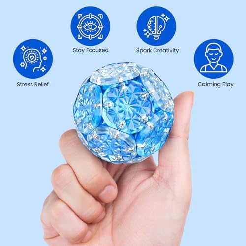 Magnetic Fidget Sphere, Adult Fidget Toy for Focus & Stress Relief