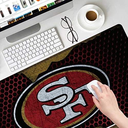 Large Mouse Pad Desk Mat for Home Office, Gaming Mousepad Extended Desk pad - Computer Keyboard Mouse Mat with Non-Slip Base and Stitched Edge Office Desk Organizers and Accessories