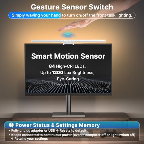 Syrinx LED Monitor Light Bar, 16.7" Computer Monitor Lamp with Backlight