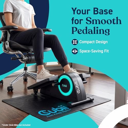 Cubii Non-Slip Mat for Under Desk Ellipticals, Floor Protection, 24" x 18"