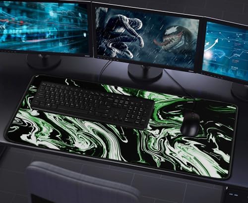 Large Extended Mouse Pad with Stitched Edges, Non-Slip Natural Rubber Base