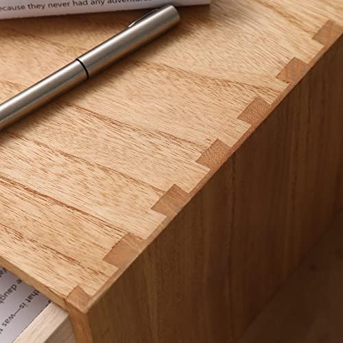 DDYURI Wooden Desk Organizer with 2 Drawers - Desktop Storage Drawers for Office Supplies File Paper Storage - Wood Chest/Small Cabinets for Jewelry Dresser Kitchen Counter (FAX2C-LT)