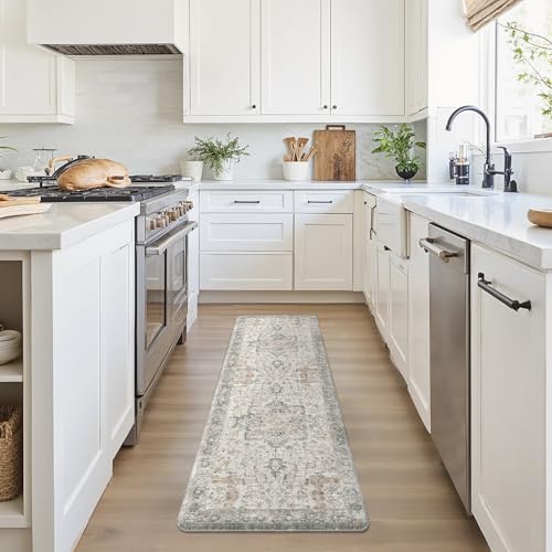 GENIMO Anti Fatigue Kitchen Mats for Floor 17"X59", Runner Rug,GrayTaupe