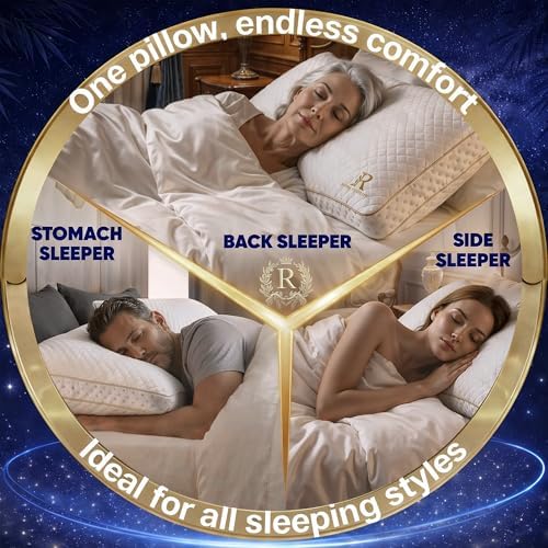 Royal Therapy King Memory Foam Pillow, Adjustable Shredded Odor-Free Pillow for Neck & Shoulder Pain Relief, Support for Back, Stomach, Side Sleepers, AirFlowPRO