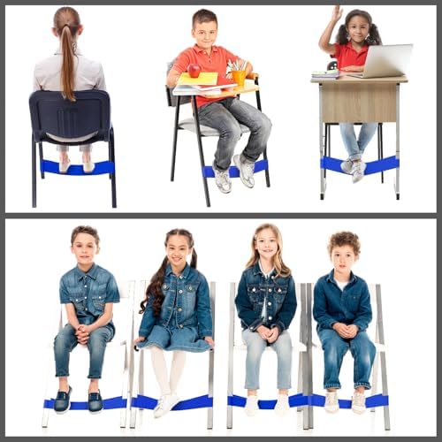 5 Pack, Chair Bands for Kids with Fidgety Feet, Blue