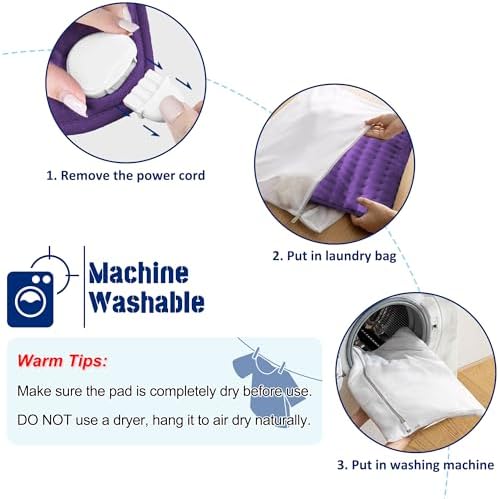 33x17 Inch Electric Heating pad for Back Neck Shoulder Knee Arms Legs- Electric Heat Pads with 6 Heat Settings & Auto Shut Off &Dry/Moist Heat Heating Pad for Birthday Mother Father Girl Men Women