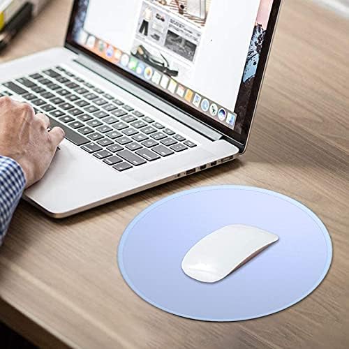 Dapesuom Round Mouse Pad, 8.7 x 8.7 Inch Premium-Textured Washable Non-Slip Rubber Base Cute Small Mouse Mat with Stitched Edge for Women Wireless Computer Laptop Gaming Desk Accessories, Sky Blue