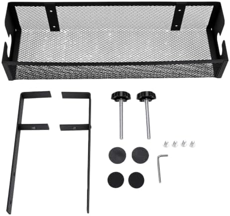 Sanpyl 16in Under Desk Cable Management Tray with Clamp, No Drill