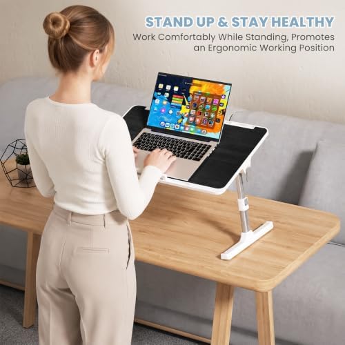 Adjustable Lap Desk, Foldable Laptop Desk for Bed, X-Large Lap Table