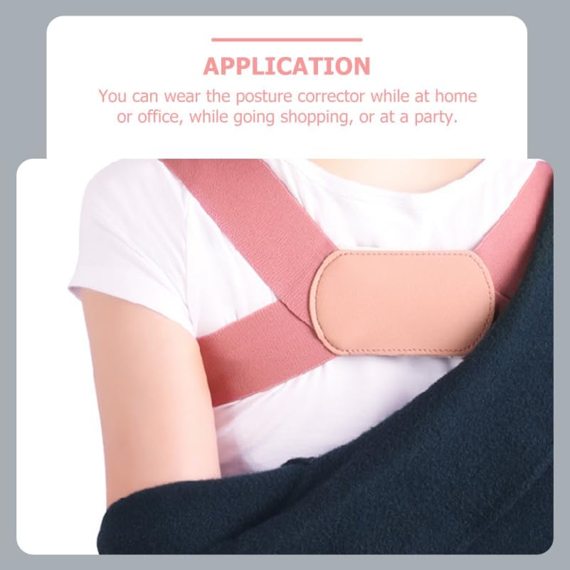 ULTECHNOVO Adjustable Posture Corrector Back Brace Lightweight Breathable Back Strap Correction Belt for Men Women Invisible under Clothes for Home Office Shopping Party Use
