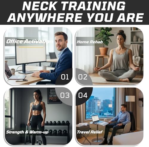 Neck Stretching Training Harness – Adjustable Chin Strap Headgear with Dual D-Rings for Neck Traction, Mobility, and Posture Support