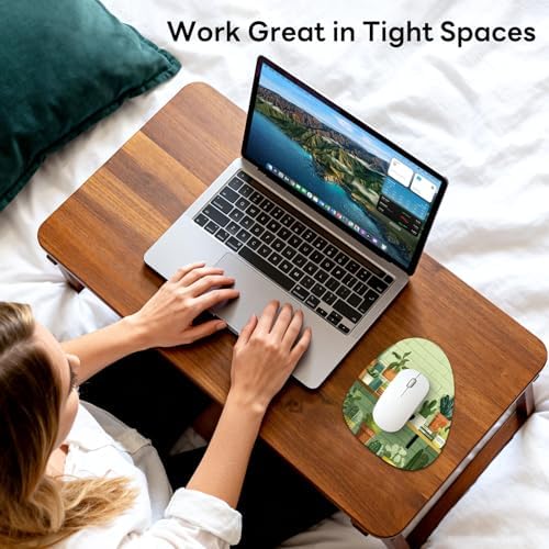 Water Drop Mouse Pad 7.3x8in Non-Slip for Laptop, Pink Marble