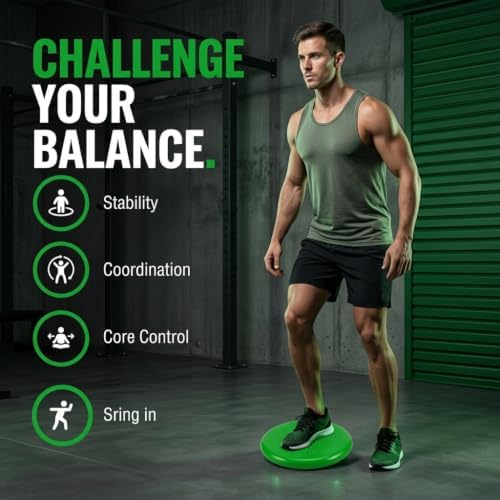 Hanstuten Wobble Seat Cushion Balance Disc - Rubber Wiggle Seat for Active Sitting, Office Desk Chair, and Core Strength Training
