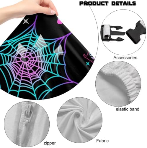 Halloween Gaming Chair Protector Slipcover 4-Piece Fits Office/PC Boss Recliners Anti-Scratch Washable with Zipper for Living Room