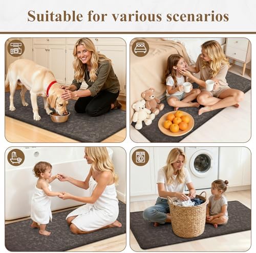 HEBE Anti Fatigue Kitchen Mats for Floor 20"x60", Cushioned Standing Mat
