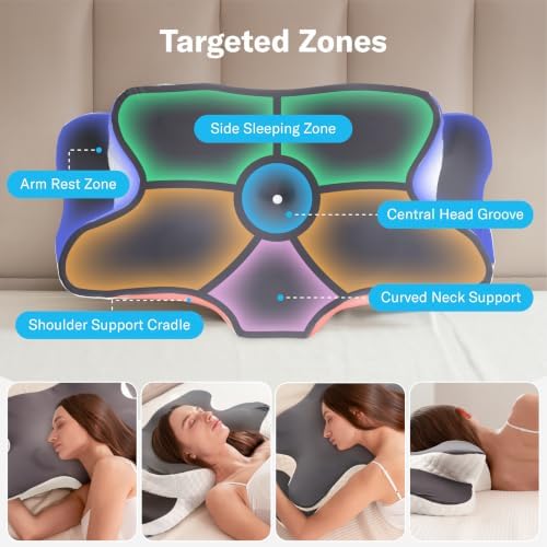 Alcedo Cervical Memory Foam Pillow for Neck and Shoulder Pain Relief