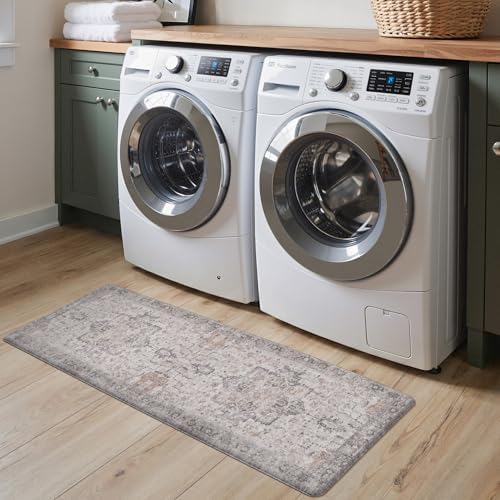GENIMO Anti Fatigue Kitchen Mats for Floor 2PCS, Standing Rugs,Gray Taupe