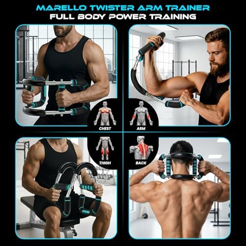 Twister Arm Trainer, Adjustable Dual Resistance (30-90, 90-120 Lbs) Upper Body Chest Exerciser And Hand Grip Strength Trainer, Portable Training Equipment For Chest & Arm Workout, Best For Home Gym