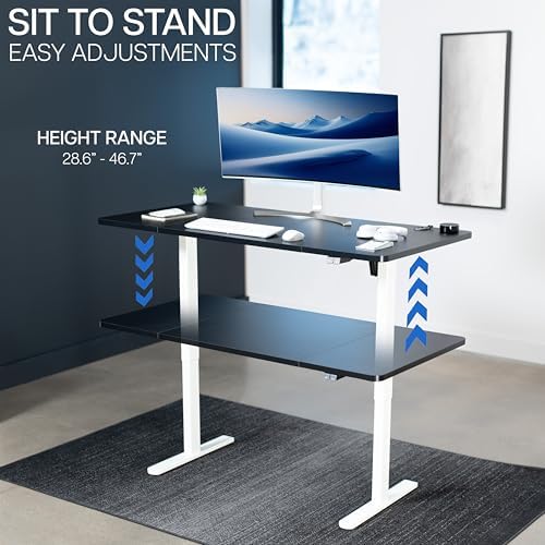 VIVO Black 60 x 30 in Standing Desk, DESK-KIT-0W6B