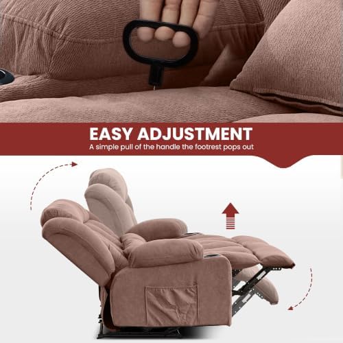 Reclining Loveseat Sofa for Living Room, Ergonomic Backrest with Cup Holders&Side Pockets