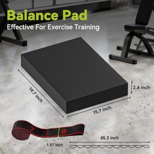 Large Thick Balance Pad Non-Slip Stability Trainer Yoga & Pilates