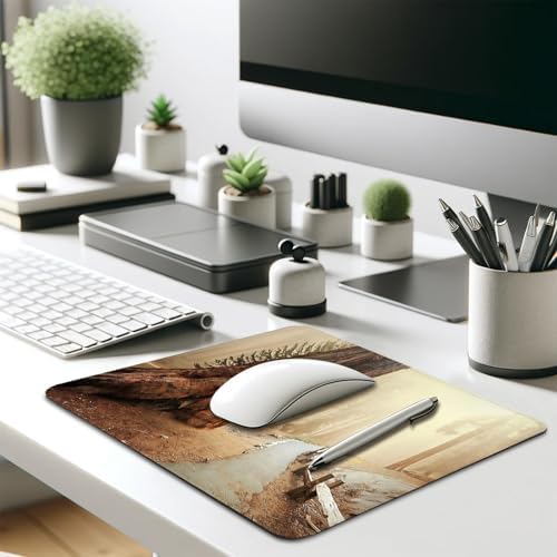 Ancient Giant Sequoia Tree in Misty Mouse Pad, Redwood Forest Desk Mat