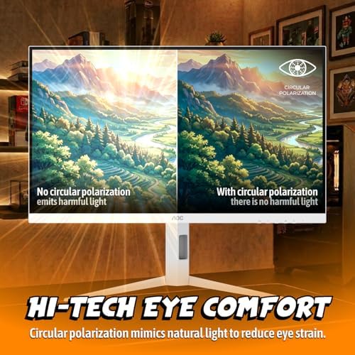 AOC 27 Inch Gaming Monitor QHD 320Hz Mini-LED HDR1000, White, Q27G4SLM/WS