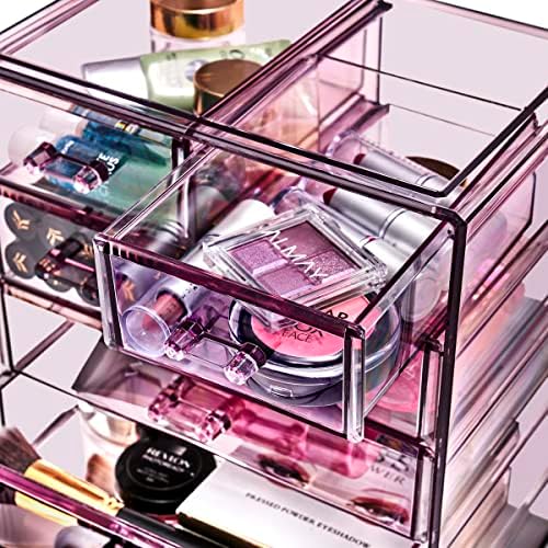 Sorbus 7-Drawer Makeup Organizer with Small & Wide Drawers (Purple)