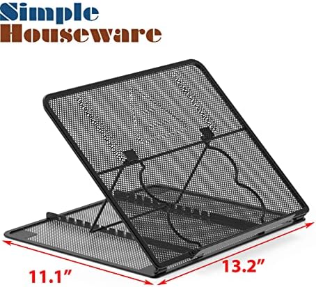 Simple Houseware Laptop Stand, 11-Level Adjustable Computer Holder, Black