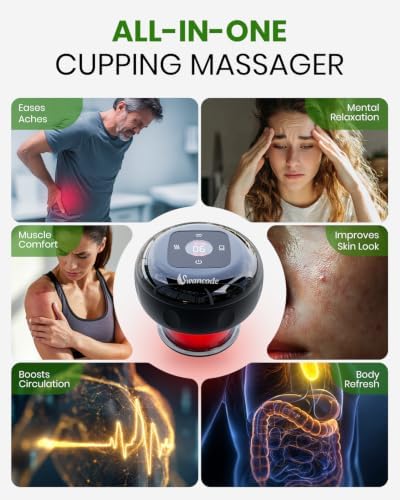 Smart Cupping Therapy Set with Red Light, Heat & Suction (1 Pack)