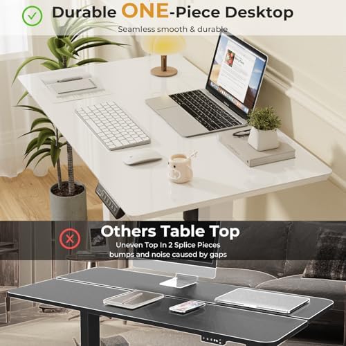 JOY worker Electric Glass Standing Desk, 35" Small Drafting Table on Wheels
