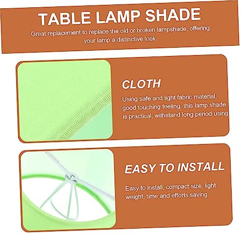 Light Green Cloth Clip on Lamp Shade Replacement for Fixtures