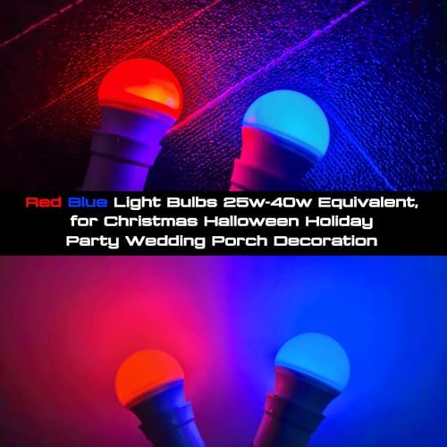 Blue Light Bulb, A15 Blue Christmas Lighting Bulb, 3W 300lm,2 Pack