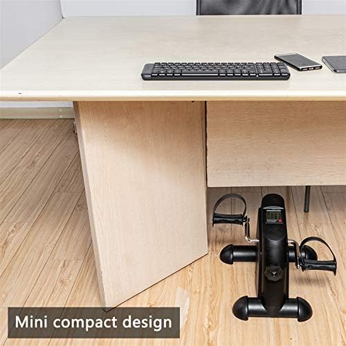 Mini Exercise Bike, Under Desk Bike Pedal Exerciser Foot Cycle Arm & Leg Pedal Exerciser with LCD Screen Displays,Arm Exercisers Bike Resistance Trainers,Home Use Feet Trainer Mini Exercise Bike,Black