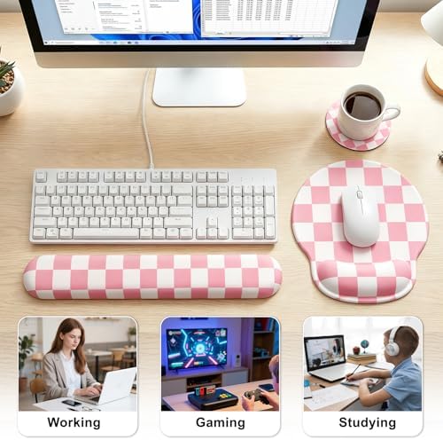 Ergonomic Mouse Pad with Wrist Rest, Mouse Pads for Desk Wrist Support
