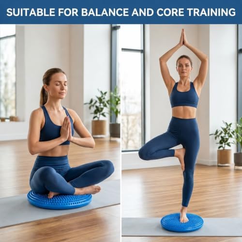 Hanstuten Wobble Seat Cushion Balance Disc - Rubber Wiggle Seat for Active Sitting, Office Desk Chair, and Core Strength Training
