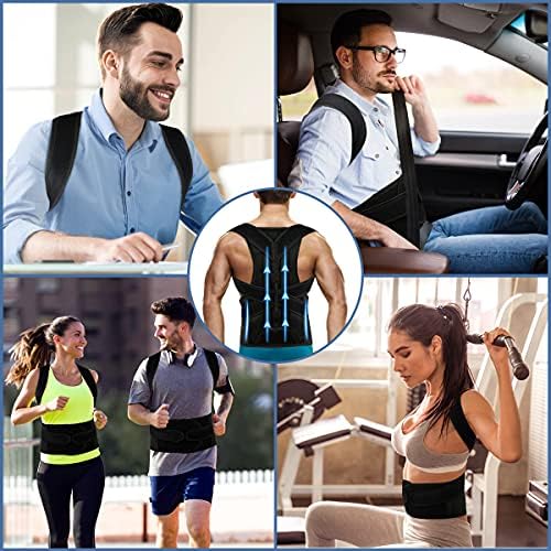 Back Brace Posture Corrector for Women and Men - Adjustable Posture Back Brace for Upper and Lower Back Pain Relief - Improve Back Posture and Lumbar Support,Medium(Waist:29-33 Inches)