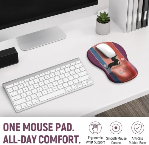 Ergonomic Mouse Pad with Wrist Rest, Gel Wrist Support, Wiener