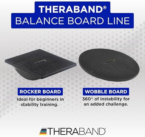 THERABAND Wobble Board, Round Balance Trainer, Core Strength, Non-Slip