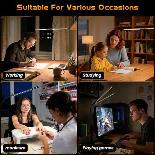 LED Desk Lamp for Office Dorm Home, No Assembly Required