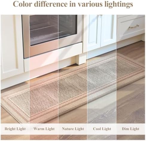 KIMODE Anti Fatigue Kitchen Mats for Floor,Farmhouse Kitchen Rugs Sets of 2