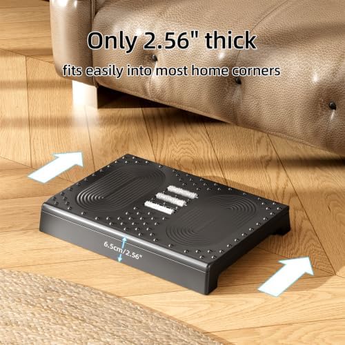 JOYZAN Foldable Foot Rest for Under Desk Footstool with Massage Roller