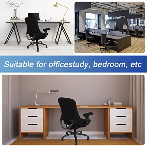 Tallew 4 Pcs Office Chair Covers Stretchable Armrest Seat,XL,Black