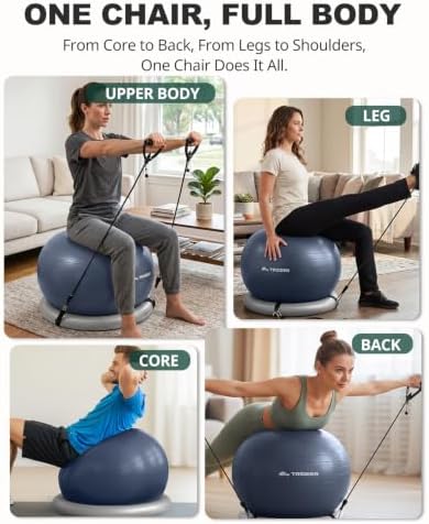 Trideer Exercise Ball Chair – Yoga Ball Chair for Office, Pregnancy & Home