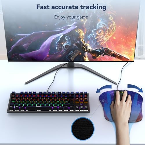 TECKNET Ergonomic Mouse Pad with Wrist Support